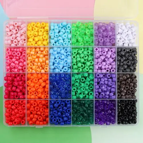 Image de Kit de Perles Multicolores pour Bracelets et Bijoux - 2400 Pièces