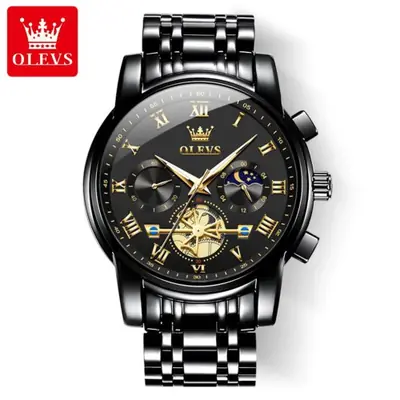 Image de Montre Homme Luxe Chronographe Étanche Acier Inoxydable