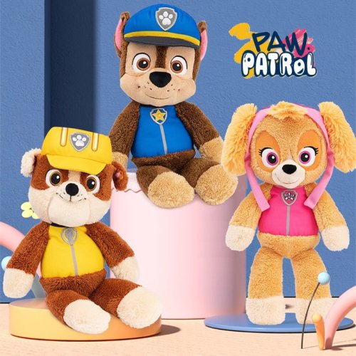 Imagen de Peluche Oficial de Paw Patrol - Chase, Skye, Marshall y Rubble: Juguetes de Peluche Premium de 13.30 cm, Ideal para Niños y Niñas como Regalo