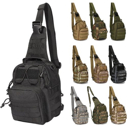 Image of Tactical Shoulder Chest Bag for Outdoor Adventures – Waterproof EDC Sling Pack with Concealed Carry Design for Hiking, Camping, Hunting & Range Use