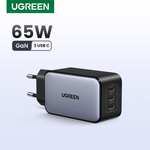 Afbeelding van UGREEN 65W USB-C Snellader – Snel & Efficiënt Opladen