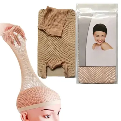 Image de Bonnet de Perruque Maille Noire - Élégant & Confortable