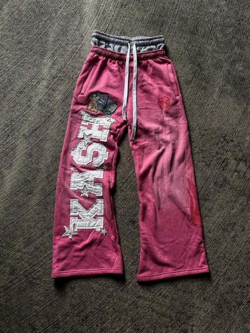 Imagen de Pantalones Casuales de Moda para Hombres y Mujeres con Estampado Bordado, Corte Recto y Diseño Moderno para Uso Diario