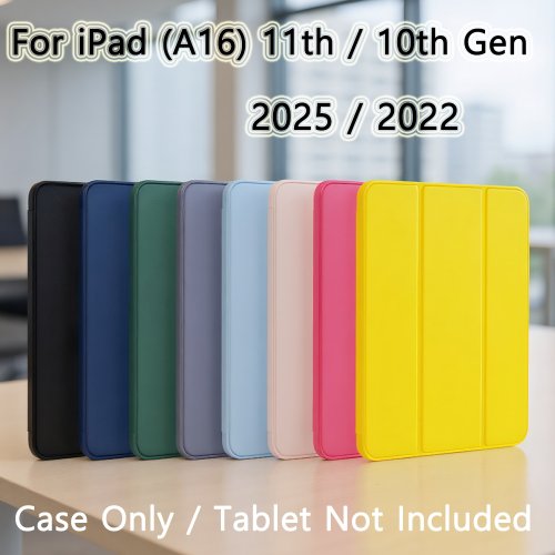 Afbeelding van Magnetische Driebladige Standaardhoes voor iPad A16 11e Generatie 11 Inch 2025 en iPad 10e Generatie 10.9 Inch 2022 – Slanke Beschermhoes met Automatische Slaap/Wekfunctie