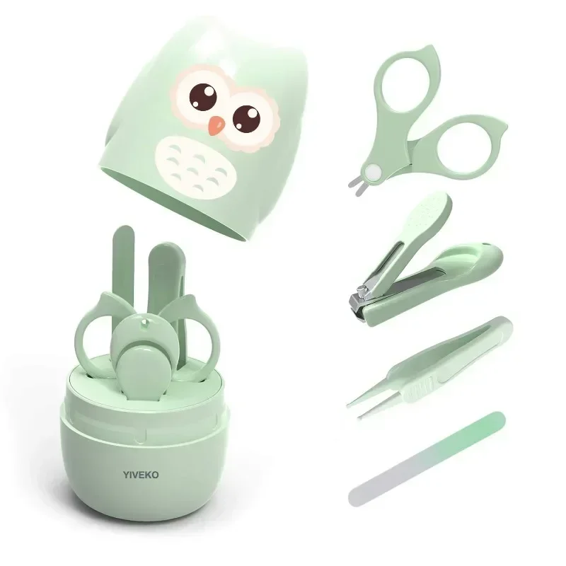 Bild von Baby-Nagelknipser, Schere, Nagelfeile, Pinzette, Maniküre-Set und Pediküre-Set für Baby-Nagelpflegeset mit niedlichem Cas
