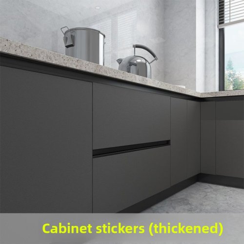 Image of Premium Grey Self-Adhesive PVC Wall Sticker Roll – Oil & Water Resistant, Durable Contact Paper for Kitchen Cabinets, Wardrobes, and Furniture Makeover