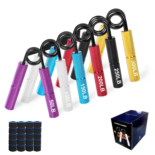 Imagen de Fortalecedor de Mano de Acero Profesional para Entrenamiento de Agarre, Dedos y Muñecas – Ideal para Gimnasio, Recuperación Muscular y Aumento de Fuerza (50 lb a 300 lb)