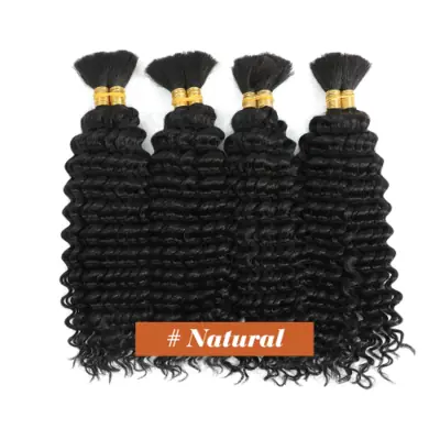 Image de Cheveux Humains Ondulés Deep Wave - 100g, 18 pouces