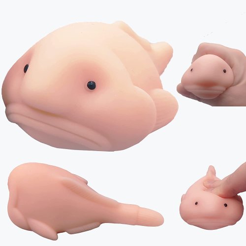 Image of Soft Blobfish Squeeze Toy – Adorable Sensory Fidget Animal for Kids and Adults, Perfect for Stress Relief, Party Favors, Halloween, Christmas Gifts