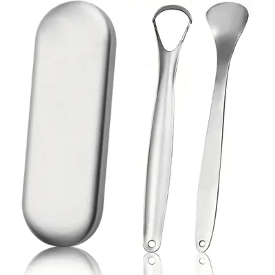 Image de Nettoyeur de Langue Inox - Haleine Fraîche & Gencives Saines