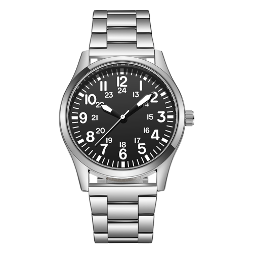 Imagen de Reloj de Campo Masculino con Correa de Acero Inoxidable y Movimiento Japonés de Alta Precisión