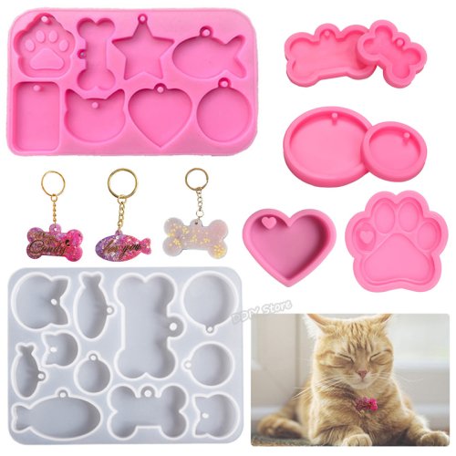 Afbeelding van Diy Hondentag Hanger - Bone Vormige Resin Mold