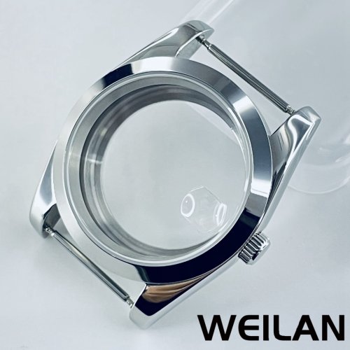 Immagine di 36mm 40mm Argenteo NH34 NH35 NH36 NH38 NH39 NH70 NH72 ETA2824 PT5000 Cassa per orologio polacco Top impermeabile Zaffiro Crysta