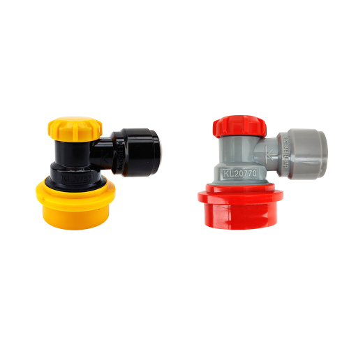 Image of Kegland Duotight Ball Lock Disconnect Set – Grey Gas and Black Liquid Fittings for Home Brewing Kegs