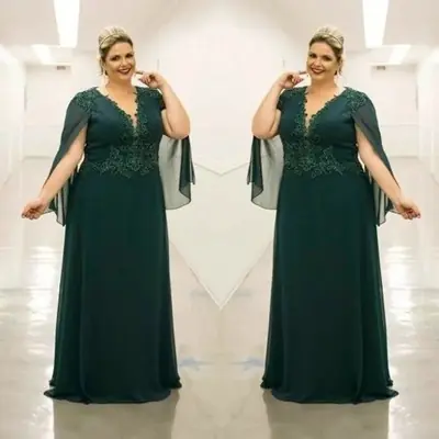 Image de Robe de Maman de Mariée Émeraude Taille Grande