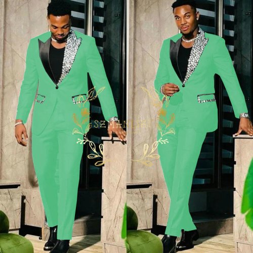 Image de Costume Homme Noir 2 Pièces - Élégant & Haute Qualité
