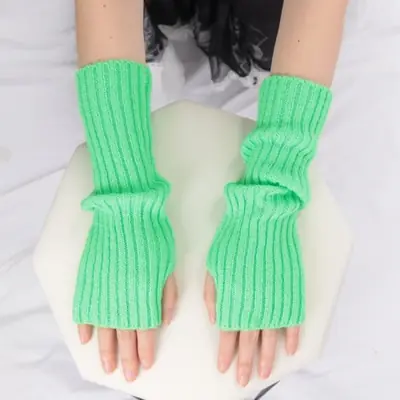 Image de Gants Longs Sans Doigts Femme - Style Gothique Punk