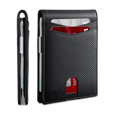 Image de Portefeuille Homme Fibre de Carbone RFID - Ultra Fin & Élégant