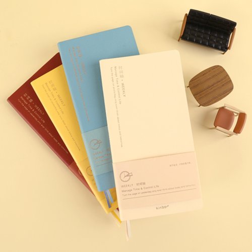 Immagine di Agenda Settimanale Kinbor Non Data – Diario Organizzatore Portatile con Piano Giornaliero e Mensile, Blocco Note per Ufficio e Studio
