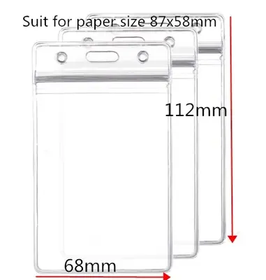 Image de Porte-badge Transparent Vertical & Horizontal - Lot de 10