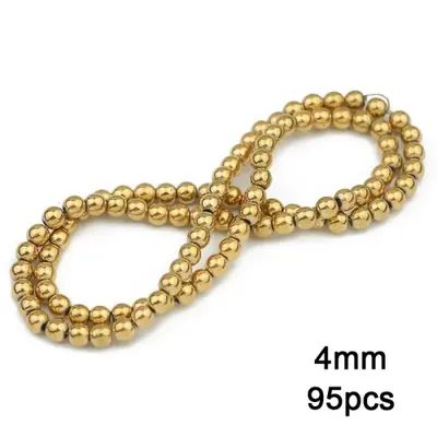 Image de Perles Hématite Dorées Étoile & Cœur - DIY Bijoux