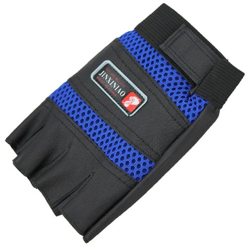 Afbeelding van Heren Half Vinger Leren Fitness Handschoenen Fiets Sport Handschoenen Gym Oefening Mannen Zwarte Klinknagels Punk Handschoenen G135