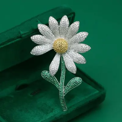 Image de Broche Marguerite Élégante - Accessoire Unisexe