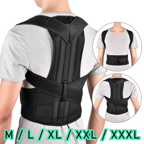 Cinturón Corrector de Postura Lumbar con Soporte Ajustable para Espalda, Hombros y Columna Vertebral - Ideal para Aliviar Dolor y Mejorar la Alineación Corporal