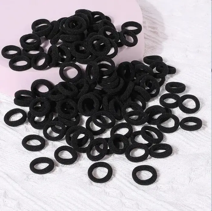 Image de Bandes de Cheveux Élastiques pour Filles - Lot de 100, 300 ou 500 Pièces