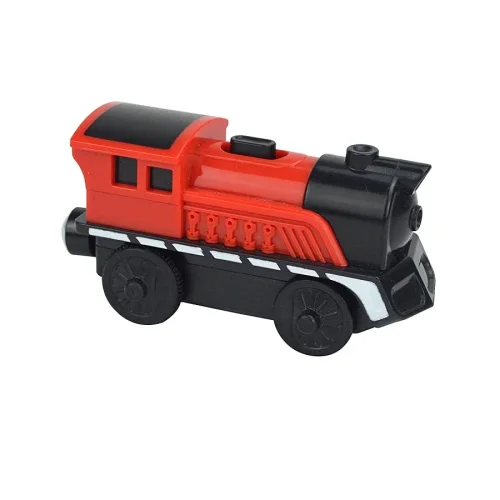 Imagen de Tren de Madera con Locomotora Eléctrica y Vías Magnéticas