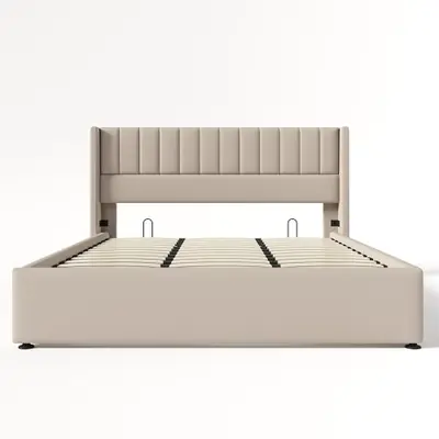Image de Lit Double Hydraulique 180x200 cm - Confort & Style