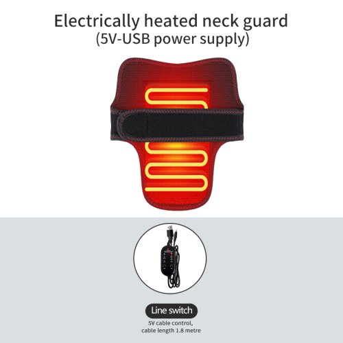 Imagen de Soporte calefactor para el cuello, masajeador vibratorio, compresa caliente, alivia el dolor articul...