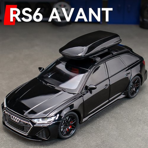 Afbeelding van 1:24 Audi RS6 Quattro Station Wagon Speelgoed Auto met Legering, Licht en Geluid – Realistisch Modelauto voor Kinderen en Collectie