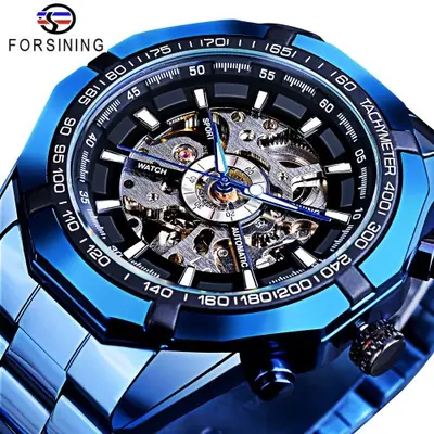 Image de Montre Homme Étanche Acier Inoxydable - Design Transparent & Luxe