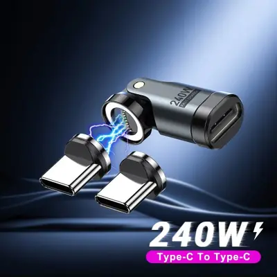 Image de Adaptateur USB-C Magnétique 240W - Charge Rapide & OTG
