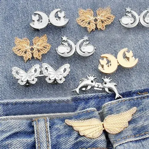 Image de Clip de Taille Réglable pour Jeans - Accessoire Pratique & Stylish
