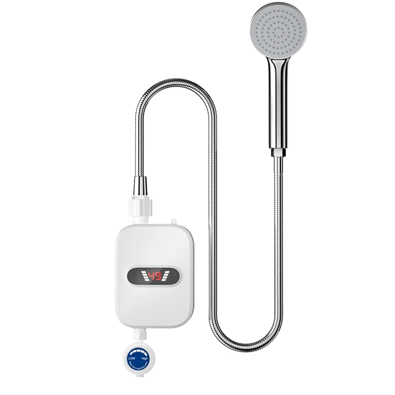 Afbeelding van 3500 W Elektrische Mini Instant Boiler Badkamer Kraan Tap Verwarming 3 Seconden Instant Boiler Douchekop set