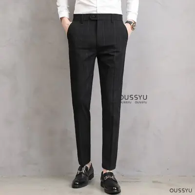 Image de Pantalon Homme Slim à Carreaux - Élégant & Décontracté