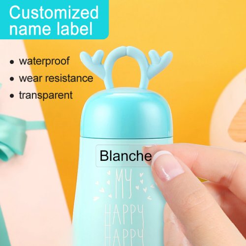 Image of Personalized Waterproof Name Tags for Kids – Custom Stickers for Backpacks, Books, Bottles & More with Multilingual Labeling
