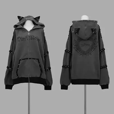 Image de Hoodie Harajuku Punk - Style Y2K & Streetwear Japonais