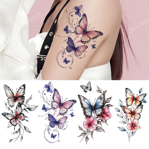 Afbeelding van Kleurrijke Tijdelijke Tattoo Stickers voor Vrouwen & Meisjes