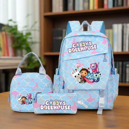 Image de Ensemble Scolaire Coloré Gabby Dollhouse - Sac à Dos + Lunch Bag