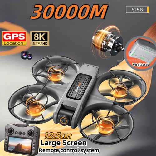 Image of S156 Drone 8K HD 360° Wide Angle Dual Camera with 5G WiFi FPV UAV Screen Remote Control and Obstacle Avoidance Quadcopter