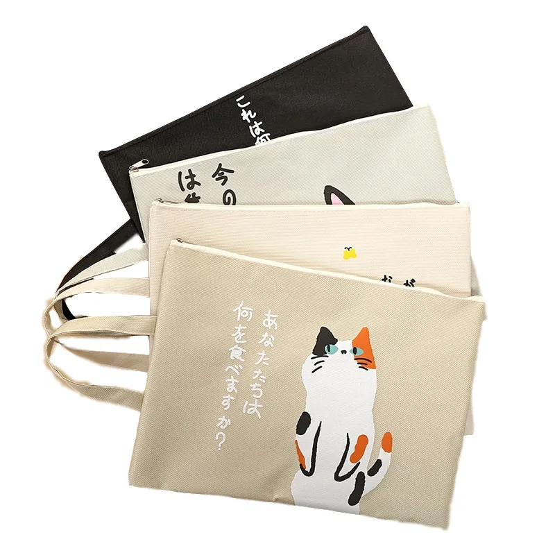 Image de Sac Dossier Kawaii Chat A4 - Mignon & Grand Capacité