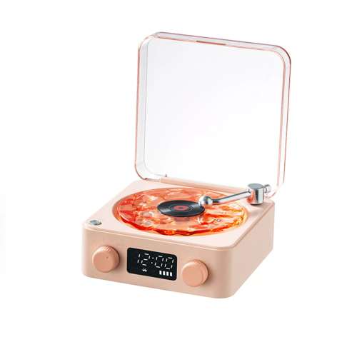 Imagen de Luz nocturna con reproductor de discos Retro con Altavoz Bluetooth y ayuda para dormir con ruido bla...