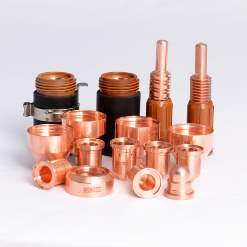 Image of Premium Plasma Cutting Consumables for PMX 45XP, 65, 85, 105 – Complete Set with 220817, 220993, 2200818, 220857, 220992, 220854, 220816, 220990, 220819, 220842 Parts