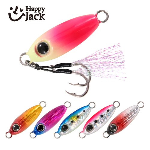 Image of HappyJack Rockfishing Slow Drop Micro Cast Metal Jig – 3.5g to 20g Saltwater Fishing Jig for Shore Casting and Jigging