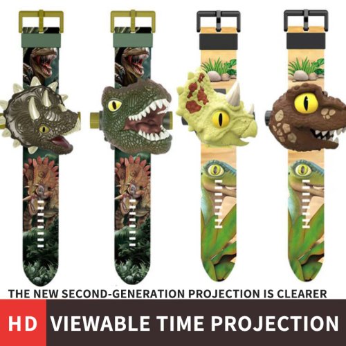 Image of Dinosaur Projection Electronic Watch – Fun Luminous Cartoon Clock for Kids, Ideal Christmas Gift & Kindergarten Present