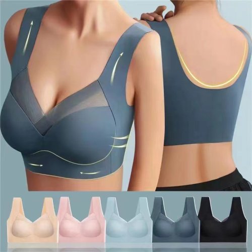 Immagine di Reggiseno Push-Up Senza Ferretto in Setas di Ghiaccio – Intimo Sexy e Invisibile per Donna, Ideale per Sonno, Fitness e Attività Sportive