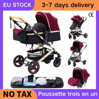 Image de Poussette 3 en 1 Luxe - Portable & Fiable